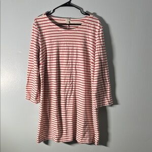 J. Crew Red and White Striped dress